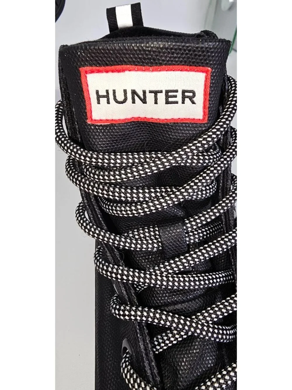 Hunter Men's Target Dipped Black Canvas Hi-Top Sneakers Size 5 Wo's 7 019